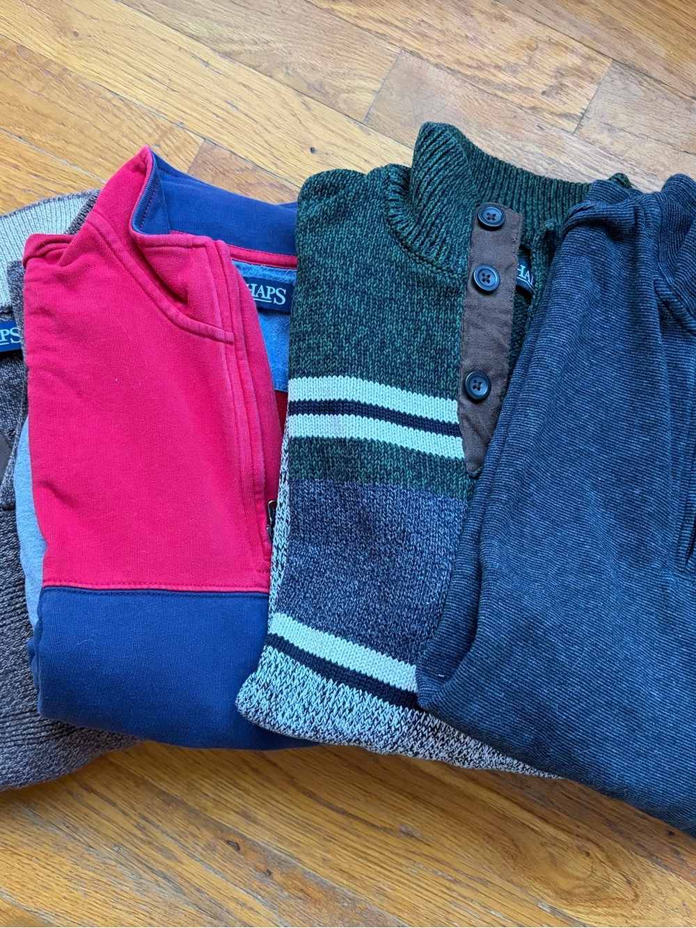 4 Chaps Men's Zip-Up Sweater Jackets